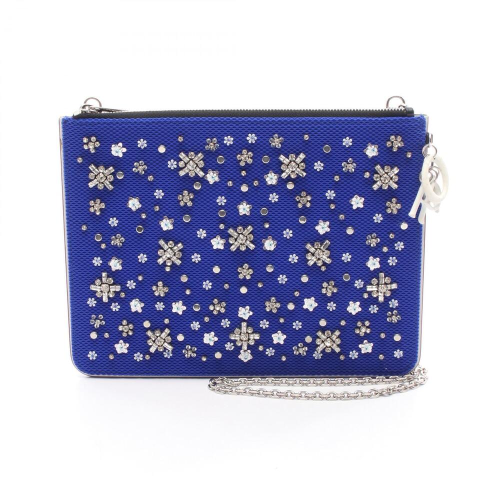 Dior Shoulder Bag Leather Blue Black
